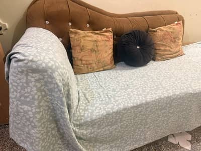 3 seatr dewan with 1 round pillow