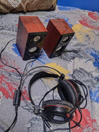 speakers and headphones