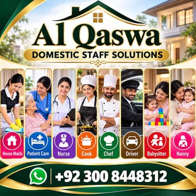 House Maid,Cook, House Chef, Kitchen Helper, Driver, Couples Available