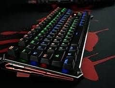 RGB Gaming keyboard (8) lighting modes  Spring clickers buttons
