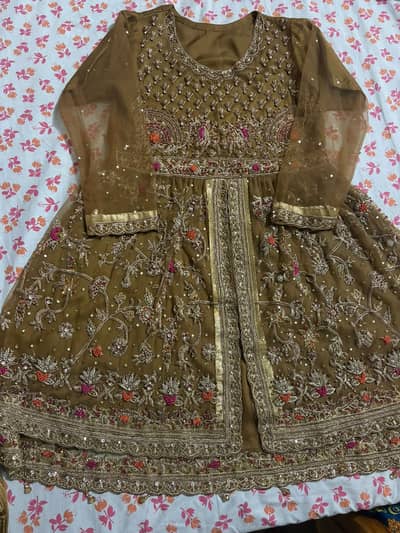 mehndi wear/mehndi dress/wedding mehndi/wedding sharara dress