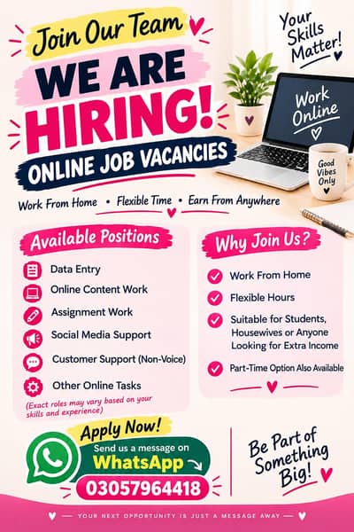 Typing job/ Assignment job/ Data Entry job/ Online job / Part time job