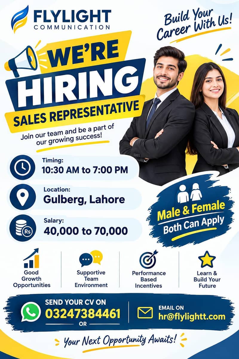Sales Representation Required 0