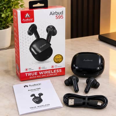 Audionic Airbud 595 Flip – Excellent Condition | Box & Cable