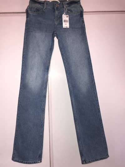 Women's Straight Light Wash Jeans - Mango Tag Attached