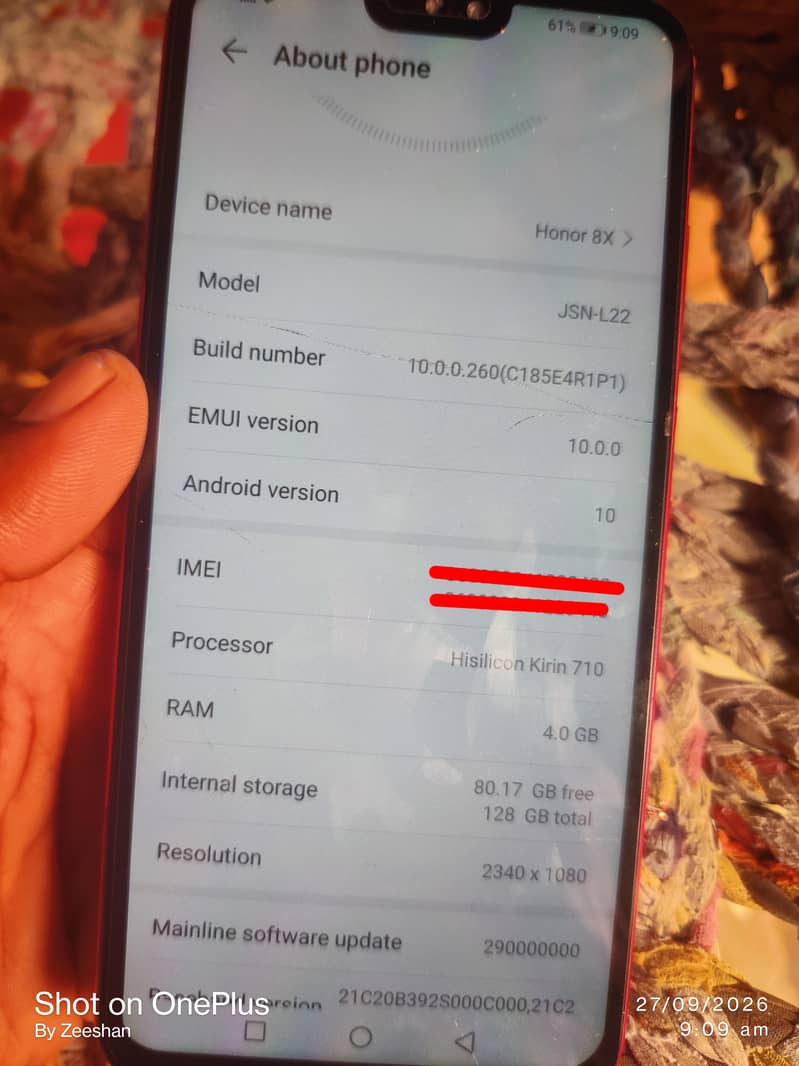 Honor 8X 0