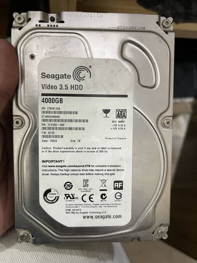 Seagate Video 3.5 HDD 4000GB (4TB), model ST4000VM000