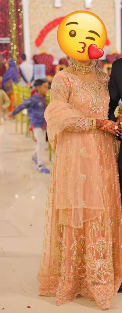 meral brand beautiful long Maxi embellish Pearl work condition 10 by 8