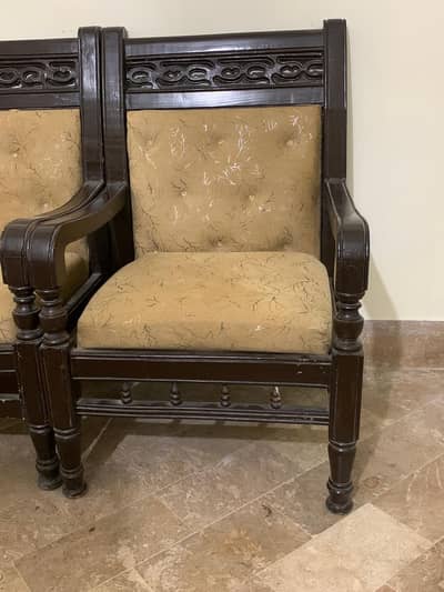 Slightly Used 5 seater sofa pure shesham wood