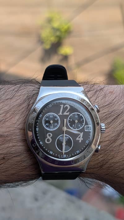 Swatch Chronograph All Black With Date