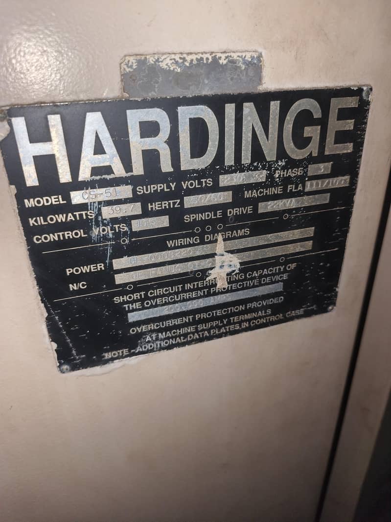 Harding cnc lathe 7