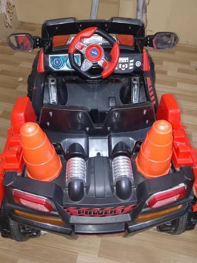 Kids Electric Jeep Car for Sale – Red & Black, 2 Seater