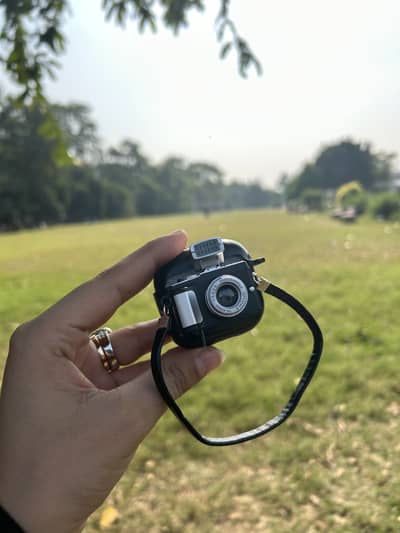 Vintage Retro Camera Design Silicone AirPods Case with Hand Strap