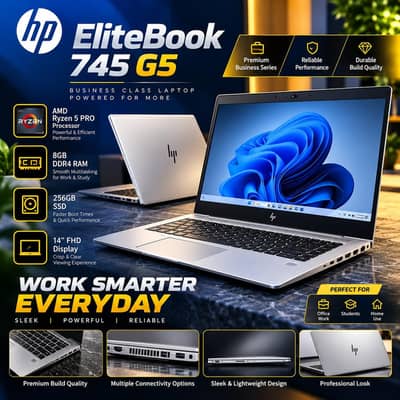 Hp Elitebook 745 G5 Amd Ryzen pro 8gb/256gb