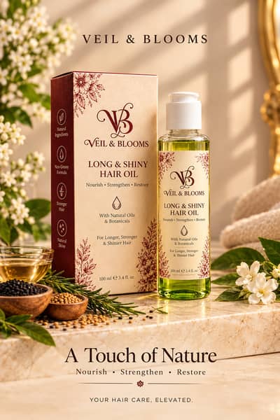Veil and Blooms Long and Shiny Hair Oil