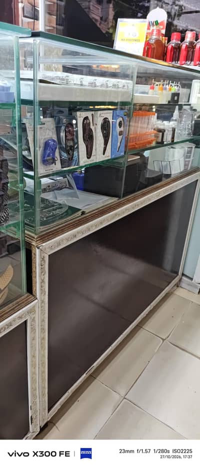 4 Glass Shop Counters for Sale – 4x5 Feet – Rs. 140,000
