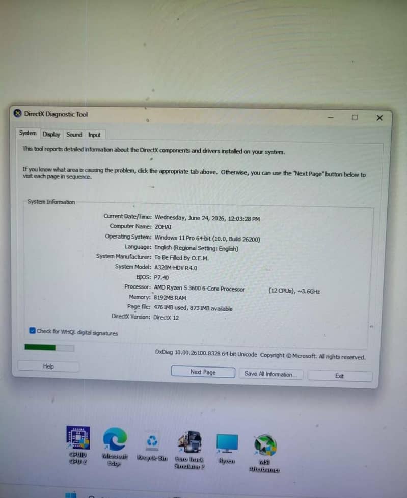 Gaming pc Ryzen 5 2