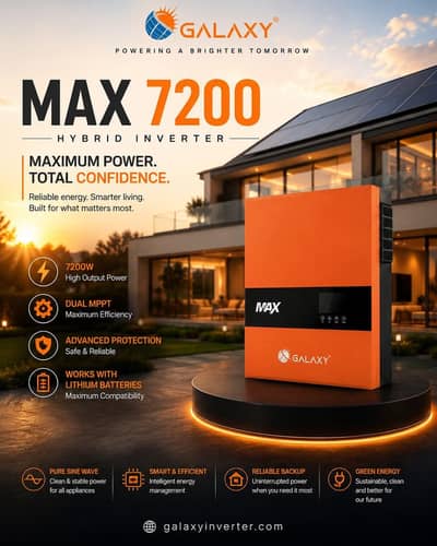 Galaxy hybrid inverter Max7200 6.2kw