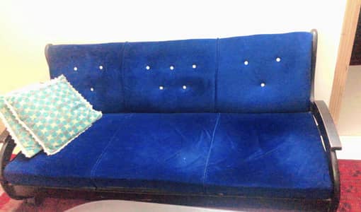 Navy blue colour sofa good condition