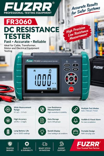 Portable Reisistance tester FR3060 FUZRR | Micro Ohmmeter 1A