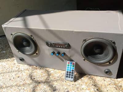Handmade 5.5 inch Heavy Bass Bluetooth Speaker  Wooden Box New