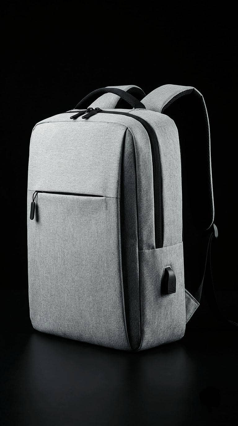 `USB Charging Backpack - Waterproof Laptop Bag Grey an black - Bags ...