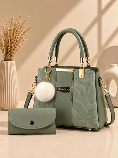 Women's leather plain shoulder bag