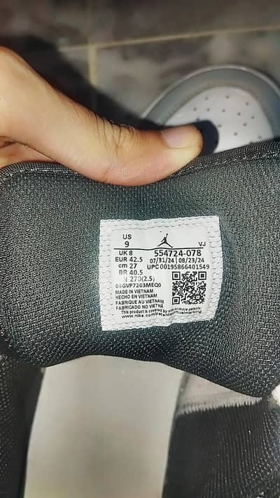 Nike air Jordan 1 light Gray