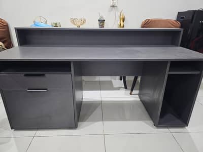 Gaming Table with Green LED Lights | Handmade Wooden Computer Desk