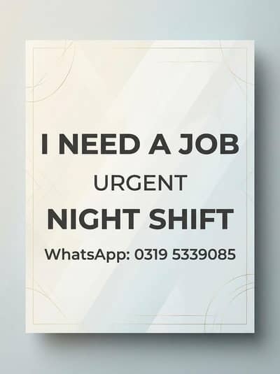 Urgant I need a job night shift