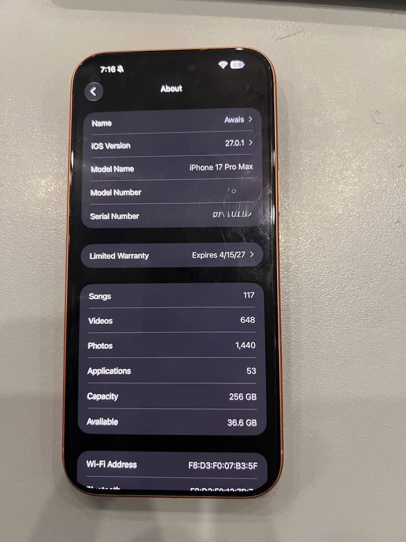 Apple Iphone 17 pro max 7