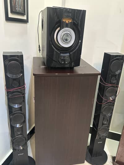 Audionic Tower Home Theater System With Heavy Woofer Bluetooth Working