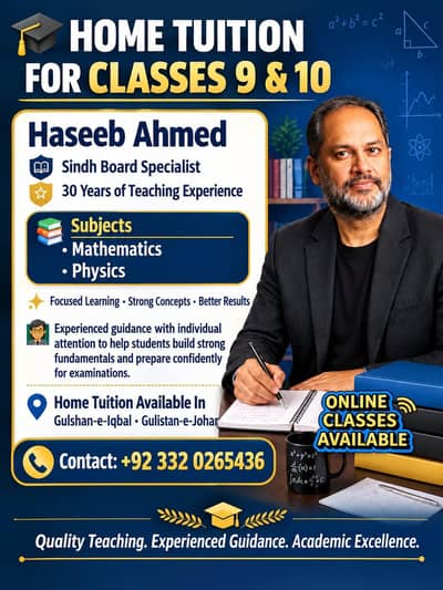 Tutor for class 9 & 10