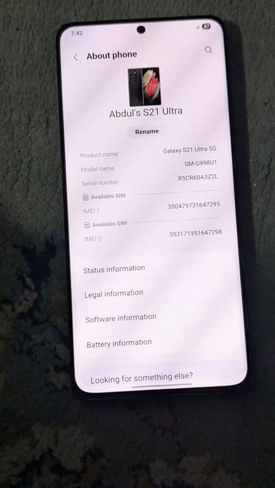 Samsung Mobile S21 Ultra