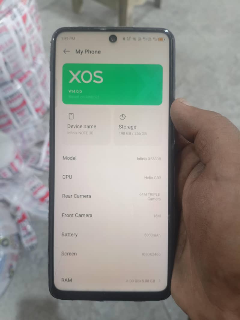 Infinix Note 30 8/256; 1
