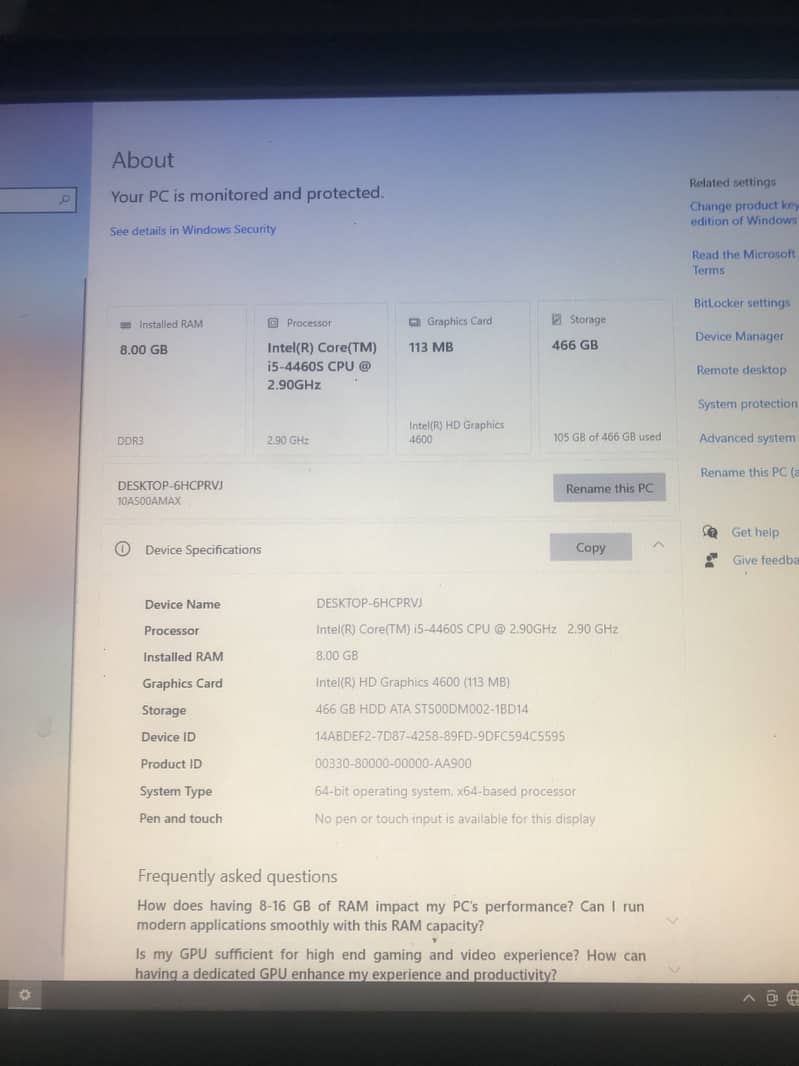 LENOVO COMPUTER WITH ALL COMPONENTS 2