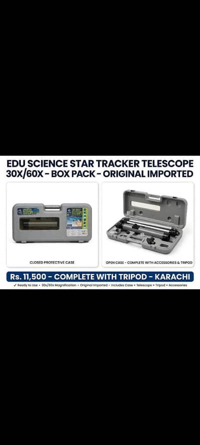 edu science Star tracker telescope 30X/60X original imported box pack