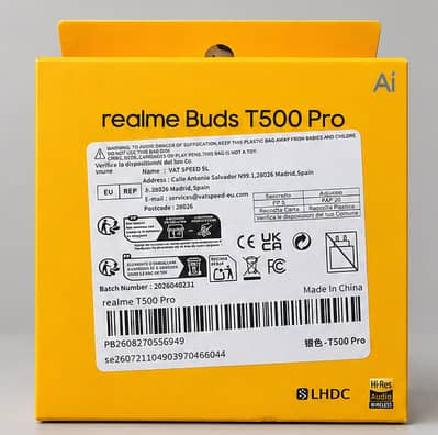 Realme Buds T500 Pro (Orange Mint) – Brand New