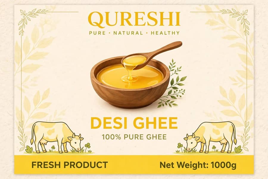 قریشی خالص دیسی گھی 1 کلو - 100% خالص - عظیم پلازہ گارڈن ویسٹ 1