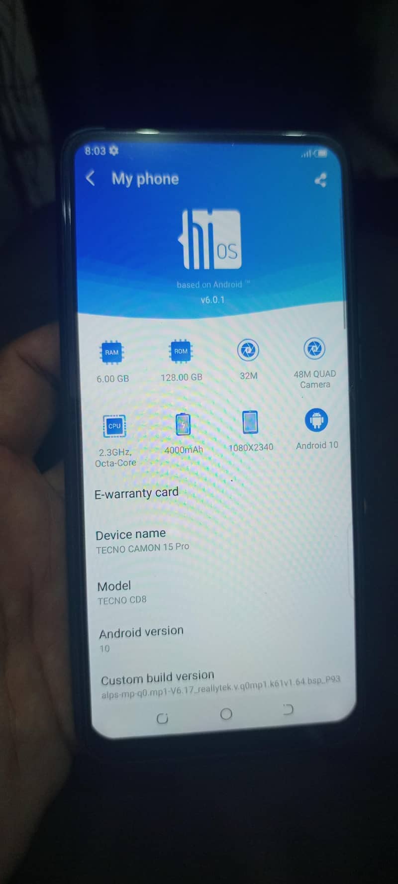 Tecno CAMON 15 Pro 7