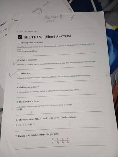 et first. year notes     tevta college saqbad ka samna wala