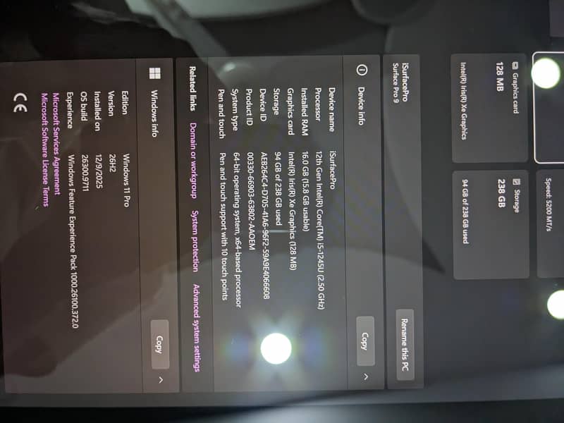 Surface pro 9 6