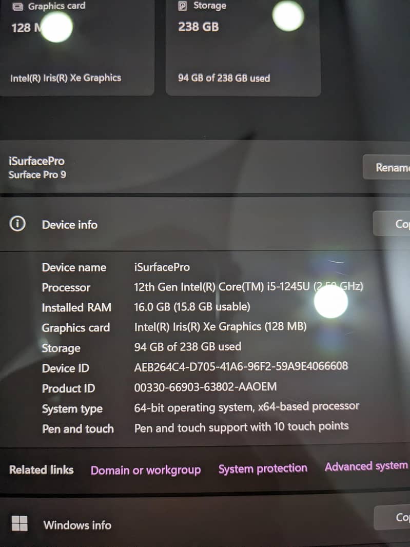 Surface pro 9 7