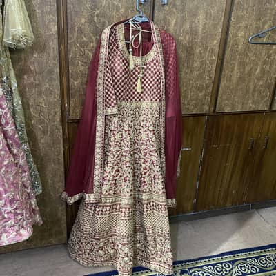 Bridal wear dress  full long maxi with dubta ,garara shirt dubta