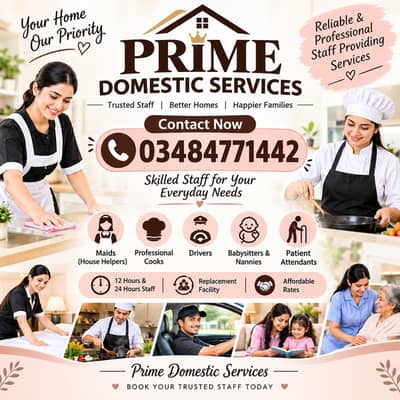 Maid /Babysitter/Cook/PatientAttendant/ Helper/Nurses/Driver