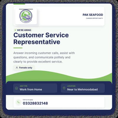 Hiring Customer Service Representative
