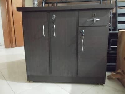 Premium Wooden TV Trolley With Cabinet