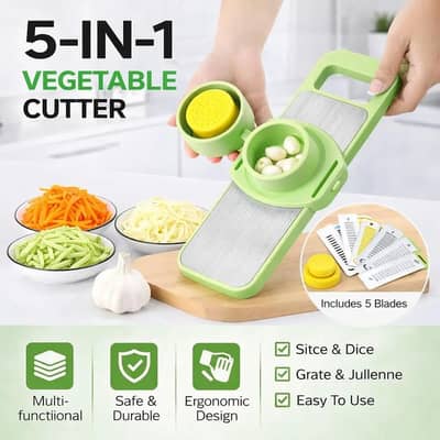 Imported 5-in-1 Vegetable Cutter & Slicer