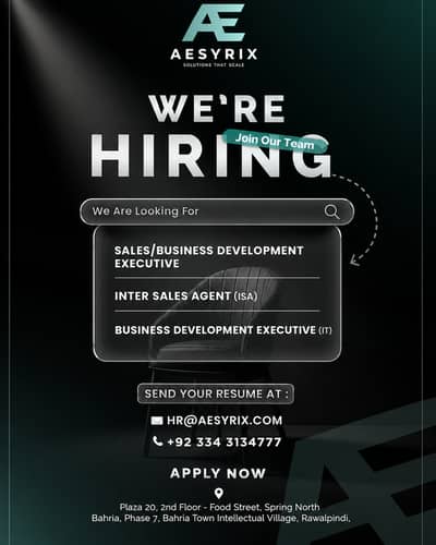 Hiring ISA, Sales Executive & IT Business Development Executive