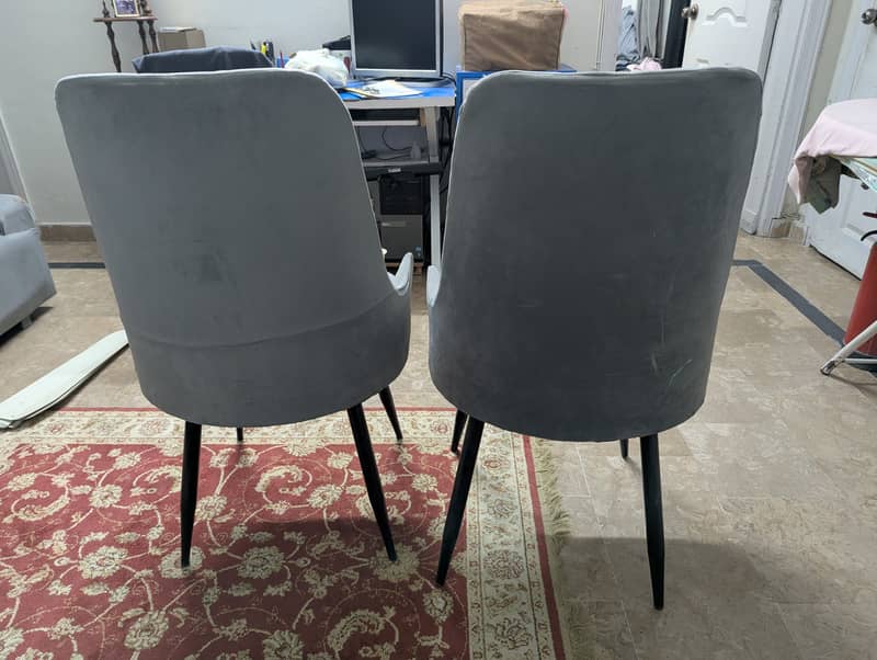 L shape sofa with 2 chairs set 11